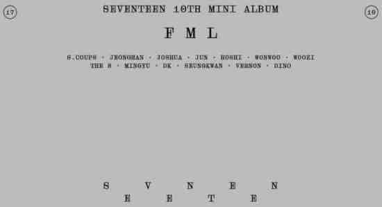 ALBUM: SEVENTEEN – FML